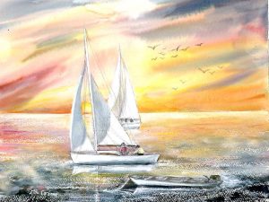 Watercolor painting by Elinor Carbone @ Stu-Art Supplies